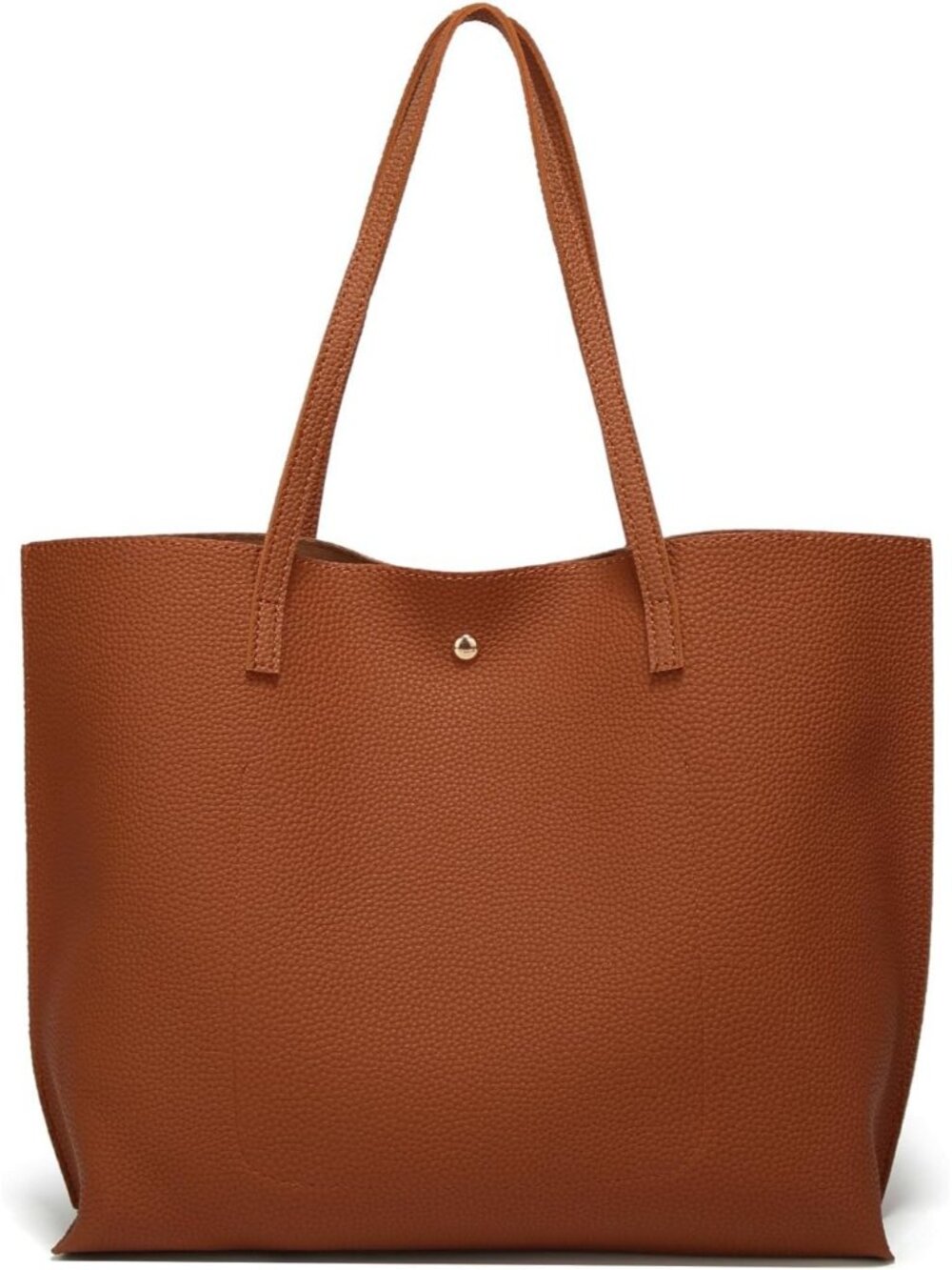 〽️Women's Brown Big Capacity Tassel Casual Faux Leather Shoulder Tote Handbag - Picture 5 of 7